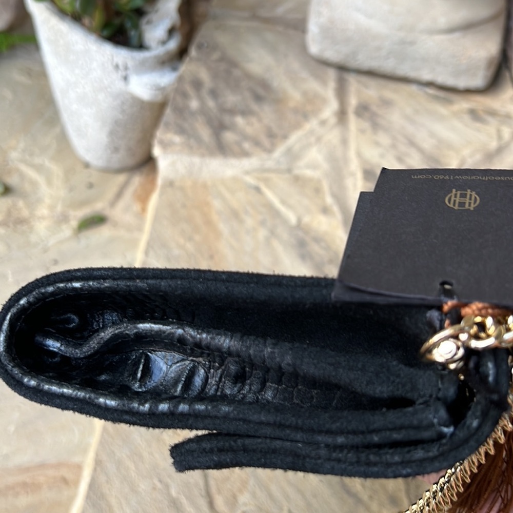 House Of Harlow 1960 Leather and Suede Alligator Clutch Crossbody - Picture 13 of 16